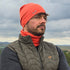 Mann mit Merinowolle Beanie in Orange